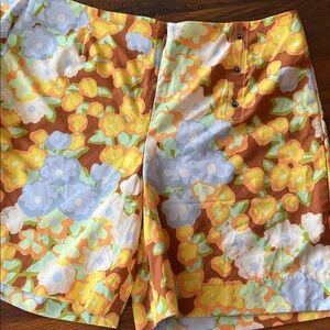 Tory Sport Women's Floral Bermudas - Orange, Yellow, Blue, White